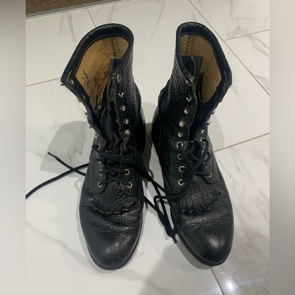 Vintage Justin leather boots size 8 1/2 D (men’s 8 1/2) - Picture 3 of 5